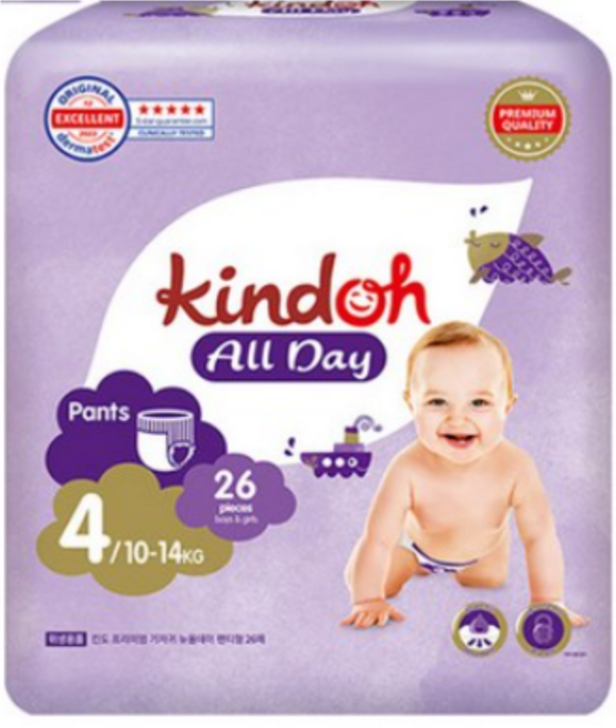 킨도 프리미엄 뉴올데이 밴드형 기저귀, 4단계, 60매