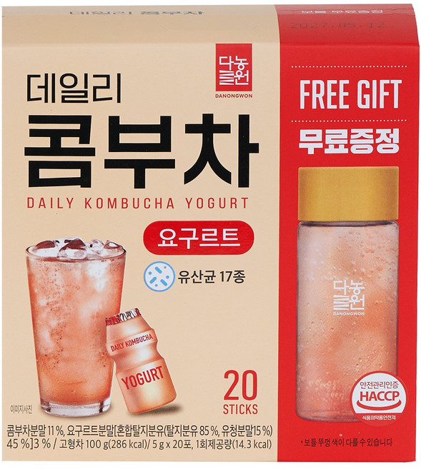 다농원 데일리 콤부차 요구르트, 5g, 20개입, 1개