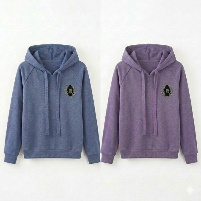 여성 간절기 후드 티 기모 빅사이즈 힙커버 루즈핏 오버핏 티셔츠 2종