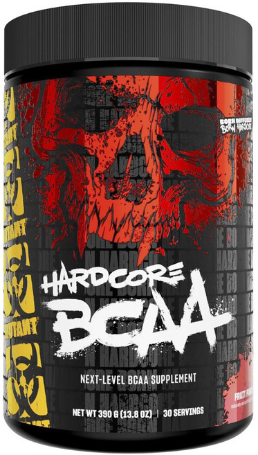 뮤턴트 하드코어 Next-Level BCAA 서플먼트 프루트 펀치 맛, 1개, 390g