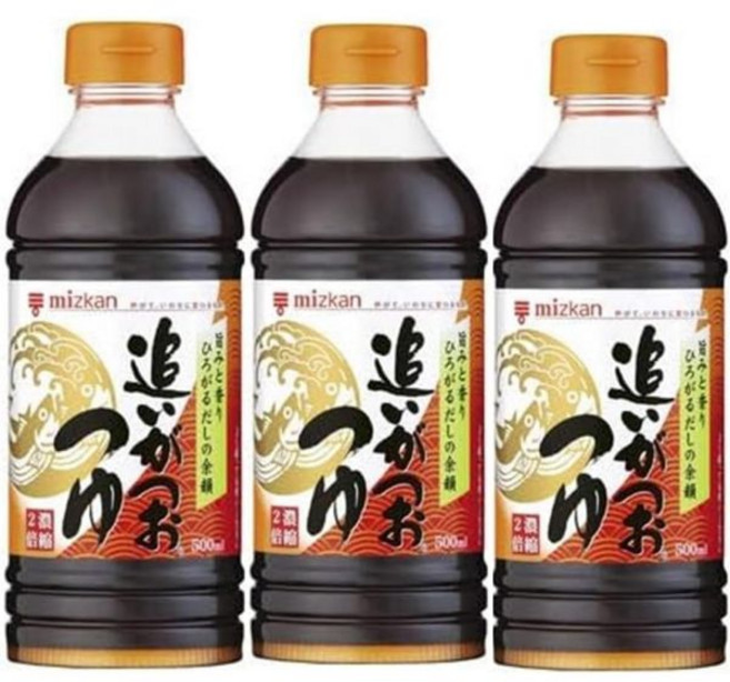 일식 국물 조미료 3개 세트추이가츠오 육수 농축 2배 500ml 미쓰카ン 가쓰오 간장 다시육수 찌개 소바 우동 양념 맛내기 감칠맛 향기 요리 간편 조리 사은품스티커