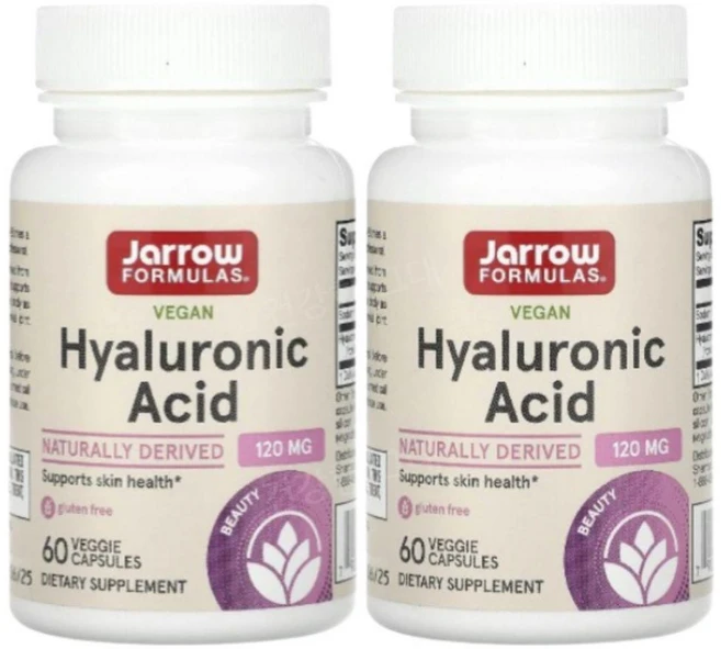 재로우 히알루론산 히알루로닉 120mg 60캡슐 2개 Jarrow Hyaluronic, 60정 - 쿠팡