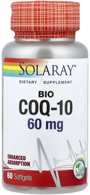 Solaray Bio CoQ-10 60mg 소프트젤 60정, SolarayBioCoQ1060mg소프트젤60정, 1개 - 쿠팡