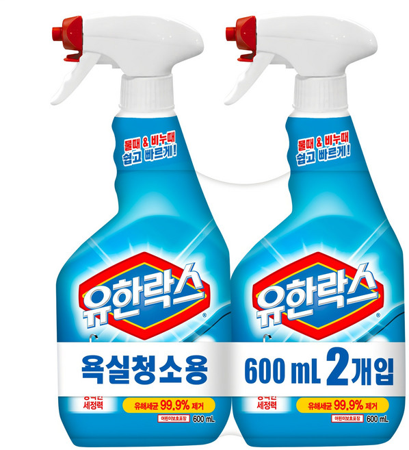 유한락스 욕실청소용 세정제, 600ml, 2개