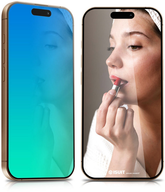 아이폰 사생활보호 미러 틴팅 액정보호 거울 강화유리 필름, 1개