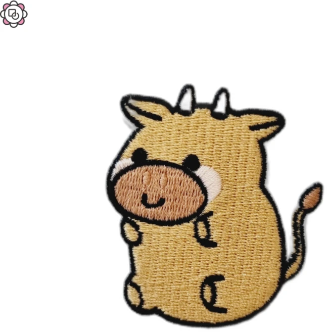 소 와펜 동물 자수 한우 십이간지 소띠 패치 (열접착 와펜), 1개 - 쿠팡