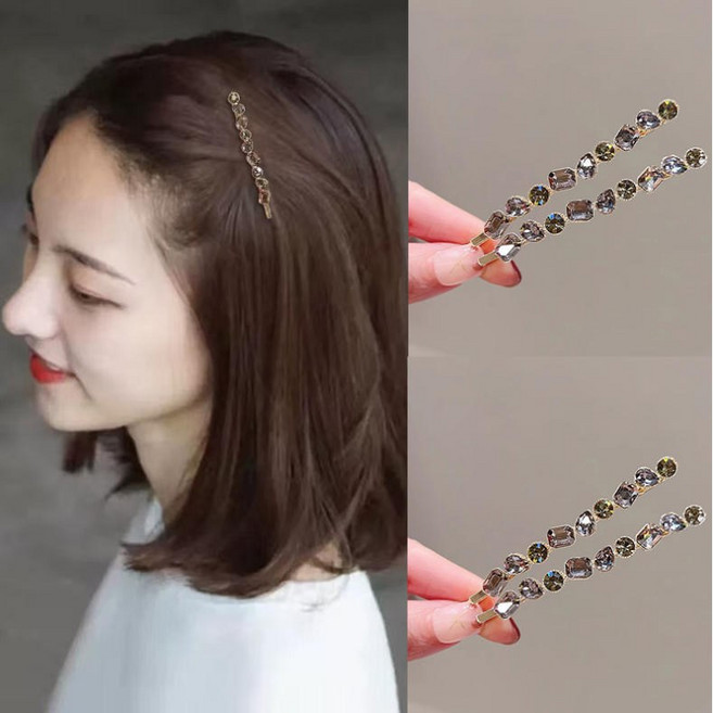 ZMBIRD 4PCS 블링 큐빅 옆머리 앞머리 실핀 N877