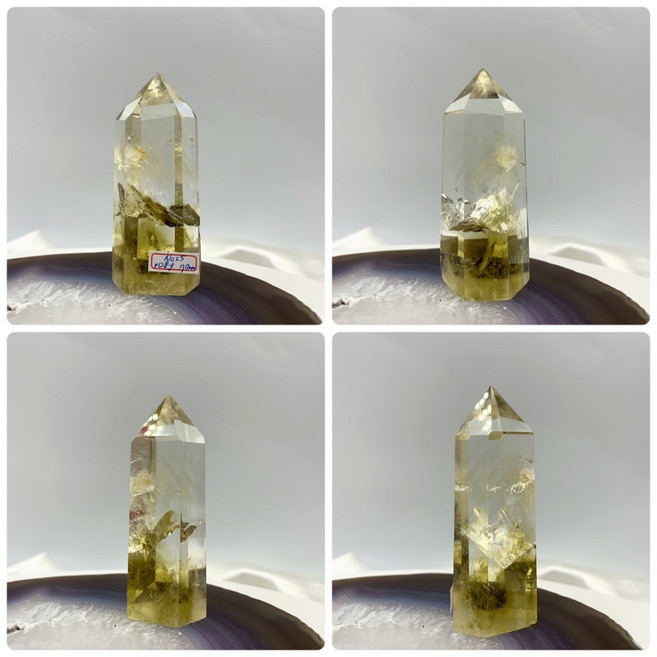 黃水晶柱 可挑選款式 辦公桌風水擺件 能量晶柱 提升財運, No.55 高 77mm 礦缺