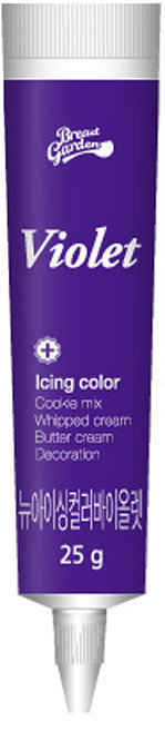 브레드가든 베이킹 뉴아이싱칼라 튜브형 바이올렛, 25g, 1개