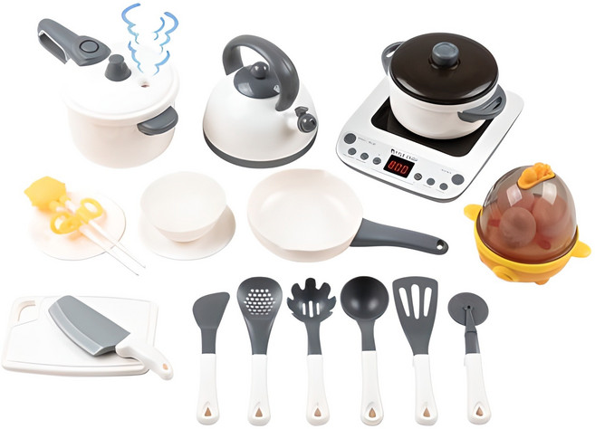 플레이맥스 작동하는 주방놀이 소꿉놀이 세트, 혼합색상, 1세트