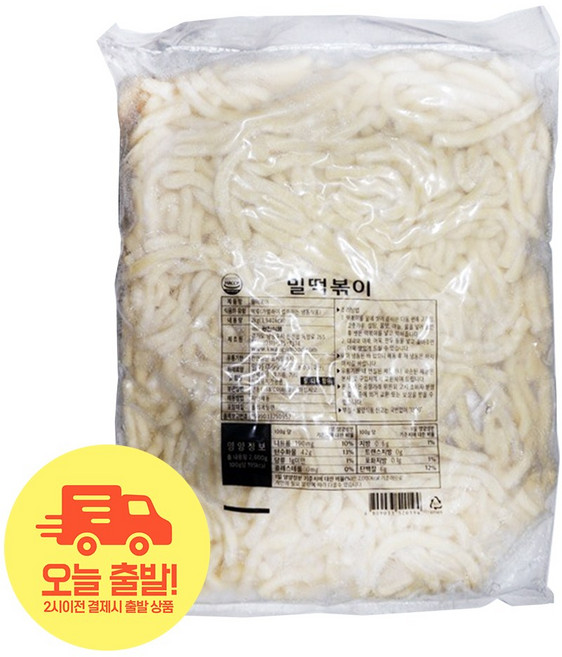 밀떡볶이 누들떡 떡사리 후루룩 냉동 밀떡 대용량 2kg, 1개