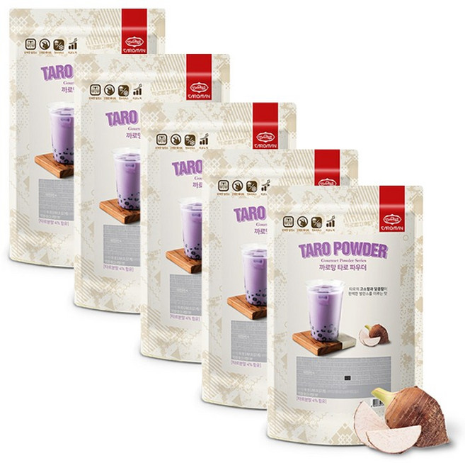 까로망 타로 버블티 파우더, 1kg, 1개입, 5개