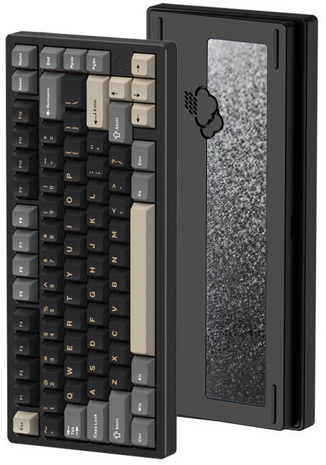 WOB 레이니75 기계식 알루미늄 키보드 KAIHUA축 7000mAh, 제조사축, KAIHUA, 블랙