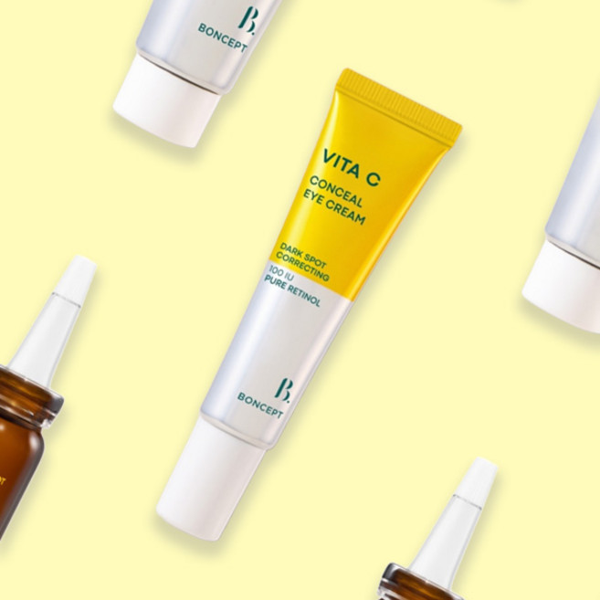 유익생활 본셉 레티놀 비타씨 아이크림 미백주름 화장품 + 니플패치, 4개, 10ml