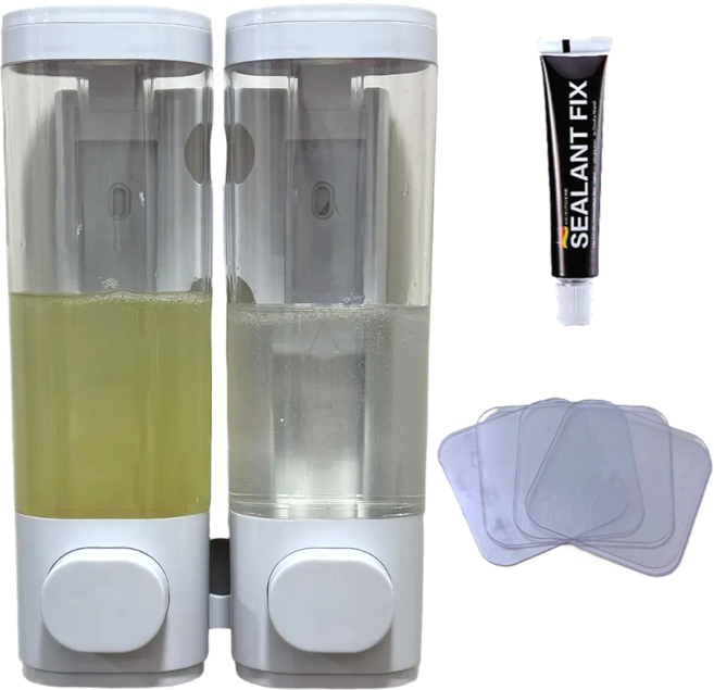 모엔데이 호텔 욕실 샴푸 디스펜서, 2개, 화이트