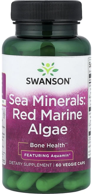 스완슨 씨 미네랄 Red Marine Algae 60 베지캡슐, 3개, 60정 - 쿠팡