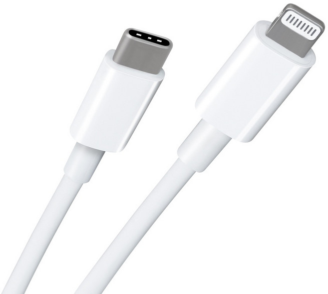 USB-C to Lightning 充電線 蘋果原廠認證 1M, MFI認證蘋果PD快充線-白色, 1個
