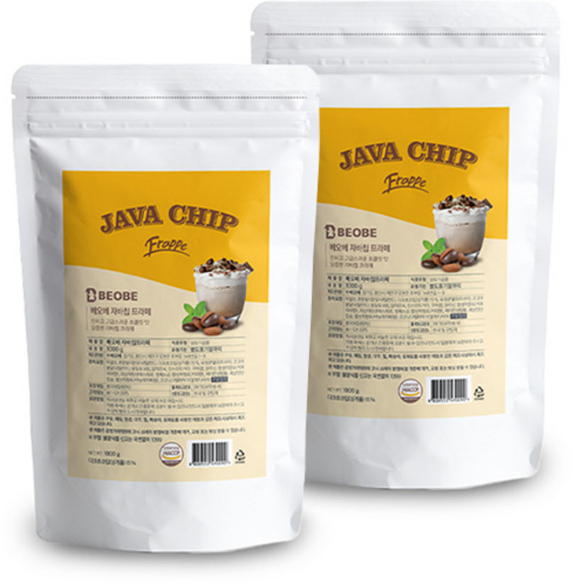 베오베 자바칩 프라페 1kg 2개세트, 1개입, 2개