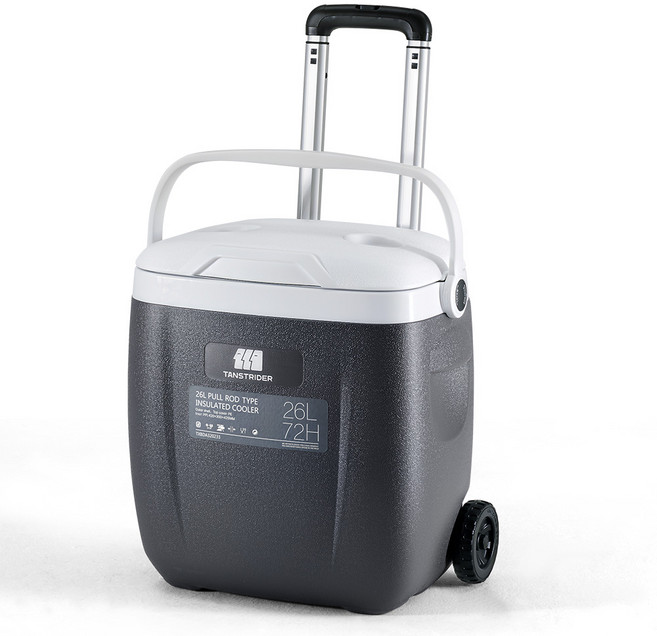 탄씨엔쯔 탄스트라이더 휴대용 바퀴형 아이스박스 TXZ-BDA3023, 그레이블루, 26L