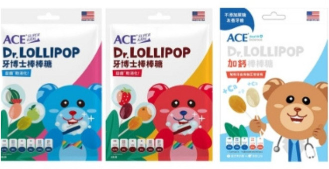 Ace 牙博士棒棒糖 8支/包 (西瓜/青蘋果/草莓/柳橙/香草/英式牛奶) 多種口味選擇, 紅色包裝, 1個, 牙博士棒棒糖 8支-草莓+柳橙