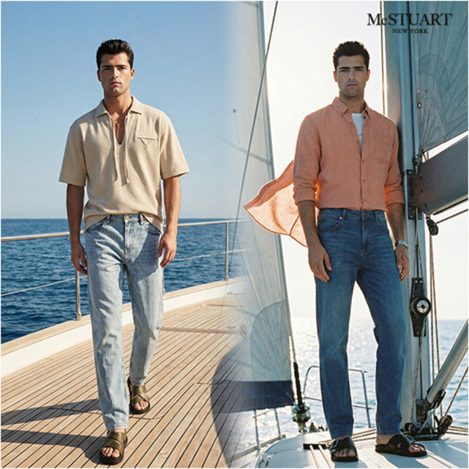 [맥스튜어트] () 26SS 남성 릴렉스핏 데님 팬츠 2종