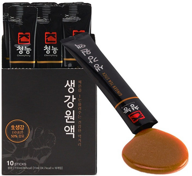 [청농] 매운맛을 없앤 생강원액 스틱, 110ml, 1개