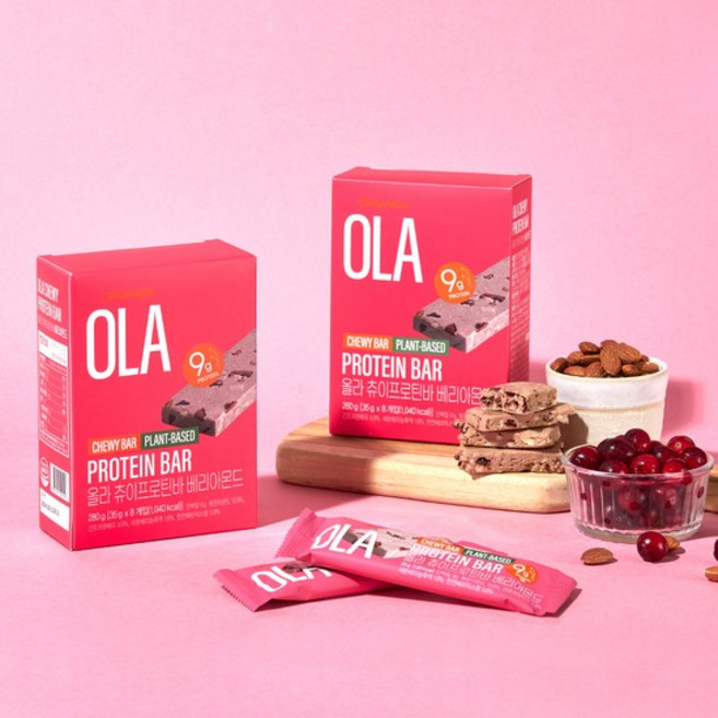 올라 츄이프로틴바 베리아몬드 35g 8입, 1개