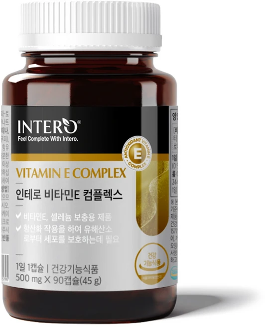 인테로 비타민E 셀레늄 항산화 토코페롤 + 사은품 증정, 90정, 1개 - 쿠팡