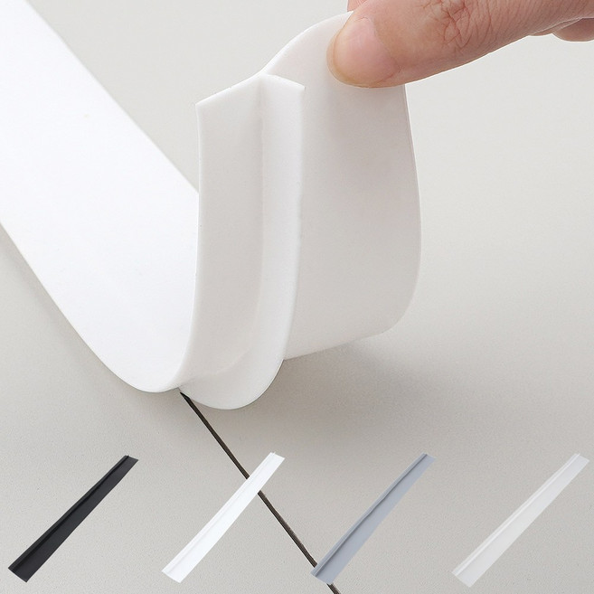 넨이룸 잘라쓰는 T형 실리콘 틈새막이 53cm 틈막이, 회색, 1개