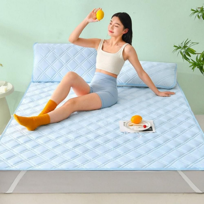 가족용 1.5x2m 통풍 메쉬 부드러운 침대 시원한 여름 이불 매트 패드 냉감 쿨매트리스 여름패드 통기성매트 ssf079YY, 단일
