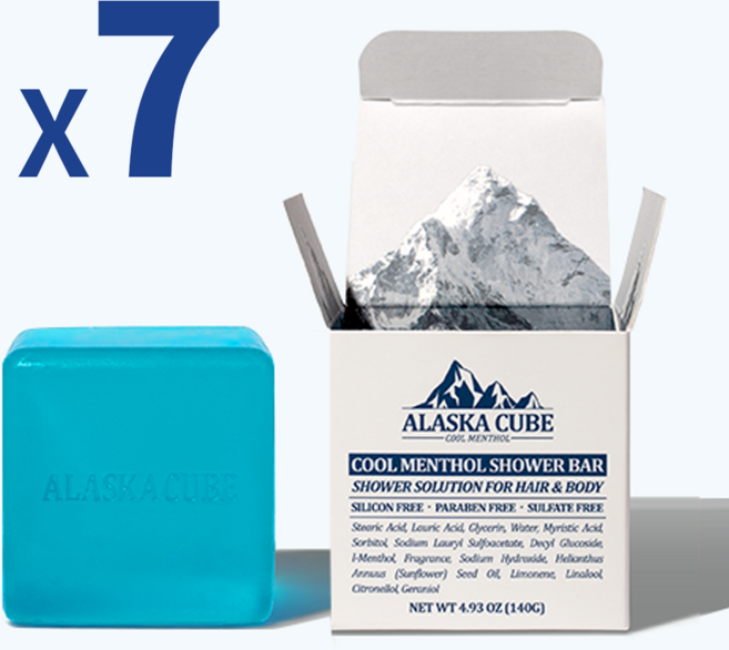 알래스카큐브 쿨링 퍼퓸 목욕 비누, 140g, 7개