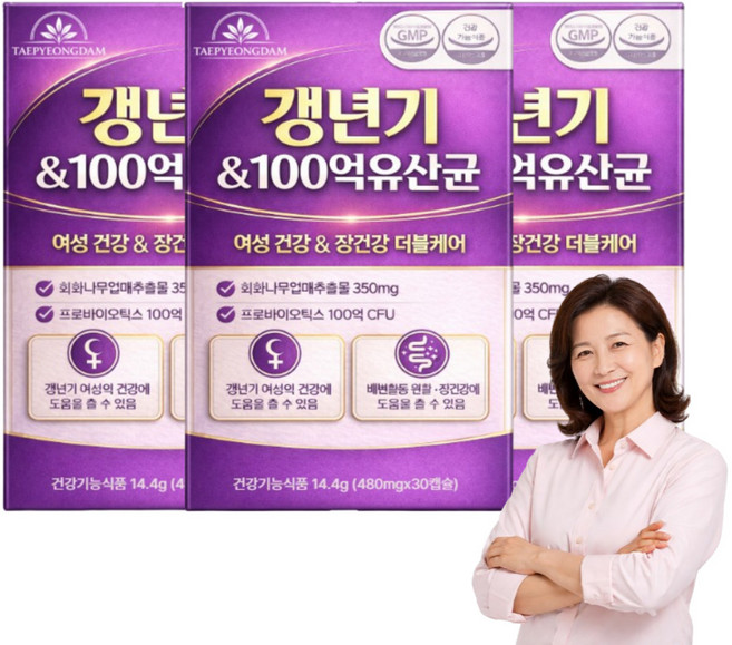 여성건강 메노락토 YT1 갱년기 유산균 / 100억 장건강 생유산균 프로바이오틱스 [사은품세트구성], 3개, 30회분