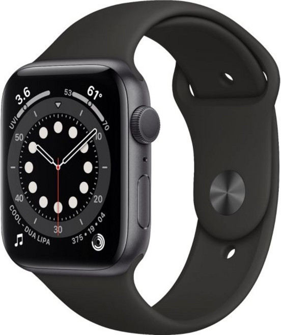 애플 워치 시리즈 6 GPS 셀룰러 44mm 골드 스테인리스 스틸 케이스와 핑크 스포츠 밴드 리뉴얼 프리미엄