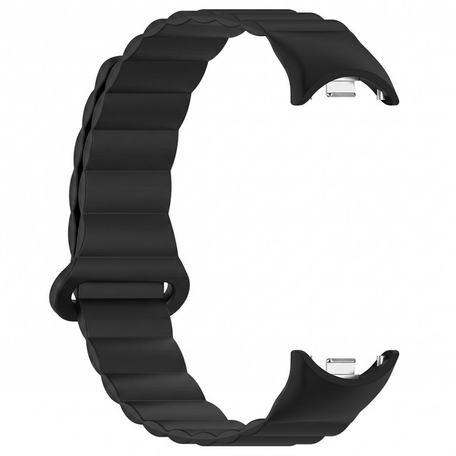 SKENOS 샤오미 스마트밴드10 / 9 / 8 세라믹 호환 스포츠 마그네틱 스트랩 미밴드10 9 8 실리콘 컬러 밴드, 1개, 블랙(블랙)