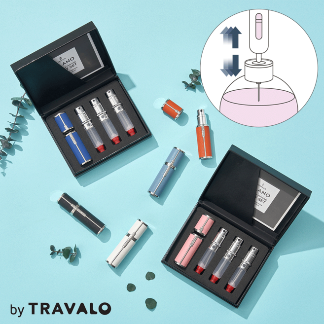 [공식수입사 정품] 트라발로 밀라노 엔진세트 펌핑식 충전 휴대용 향수공병 (고급형 G3) 5ml, 1세트, 오렌지