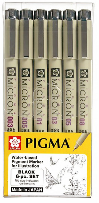 사쿠라 사쿠라 피그마 블랙 세트 (6본세트), 단품