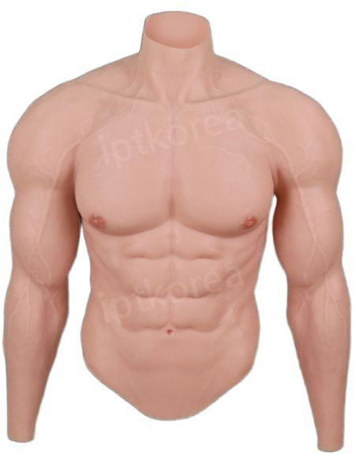 근육 슈트 실리콘 가짜 몸짱 코스튬 변장 복근옷 머슬, 1개, 기린암 스몰사이즈 1호 컬러