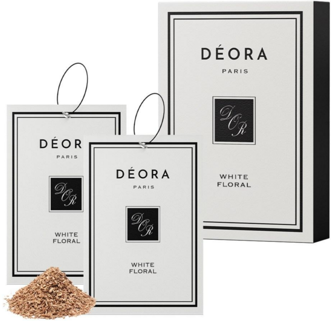 조향사가 블렌딩한 데오라 차량용 방향제 2개, 화이트 플로럴, 1세트