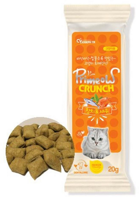 [프리미요]크런치 맛있는 참치&새우20g 트릿스틱 반려동물
