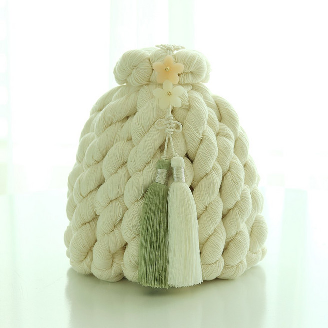 실타래장식세트(소)B02 명주실묶음 타래실묶음, 실타래장식세트(소)B02카키