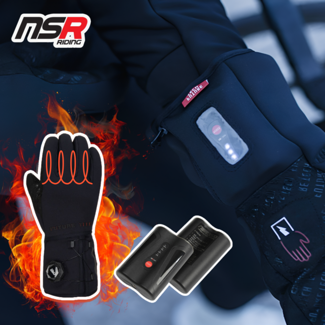 2025 NSR 발열장갑 폰도 퓨처테크 아지오 다이얼 자전거 오토바이 USB 충전식 열선장갑 + 사은품, 폰도 퓨처테크 아지오 다이얼 발열장갑, 장갑 단품, M, 1개