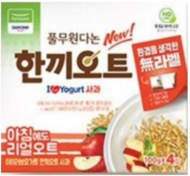 (냉장)[풀무원]한끼오트 사과100gx24, 1세트