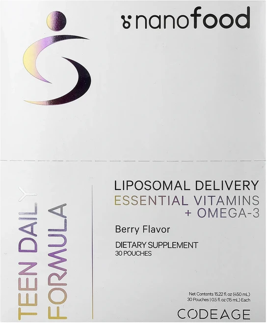 몸관리하세요 겨울입니다 Codeage Nanofood 틴 데일리 포뮬라 베리 파우치 30개 각 15ml(0.5fl oz) 특별관리진행, CodeageNanofood틴데일리포뮬라베리파우치30개, 15ml - 쿠팡
