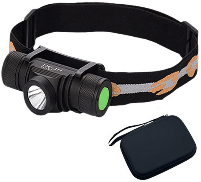 LED 헤드랜턴 충전식 HL-K1 C타입 안전모 등산용 낚시 낚시용 작업용 해루질 헤드렌턴 머리 후레쉬, BLACK, 1개, 본체단품옵션(배터리 제공없음)