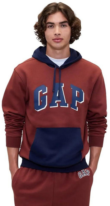 GAP 남성용 로고 플리스 후드 스웨트셔츠 호박 14-1139 Tcx S