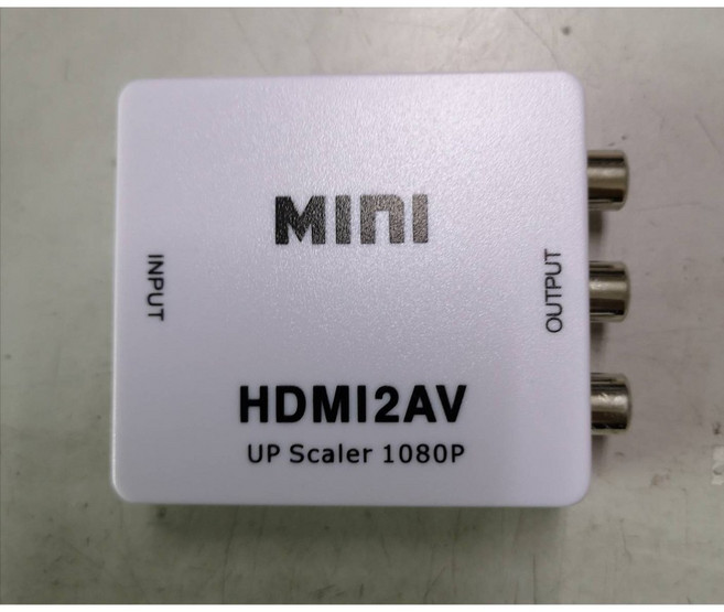 1080p HDMI轉AV轉換器 - 高畫質影音轉接 適用多種設備 隨插即用, 1個, 無