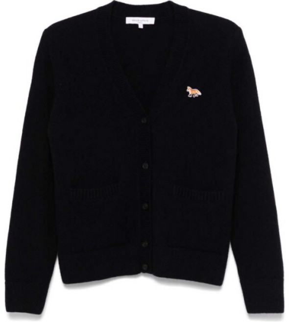 [메종키츠네] (당일) 24FW 베이비 폭스 패치 여성 네이비 가디건 LW00507KT1006 P480