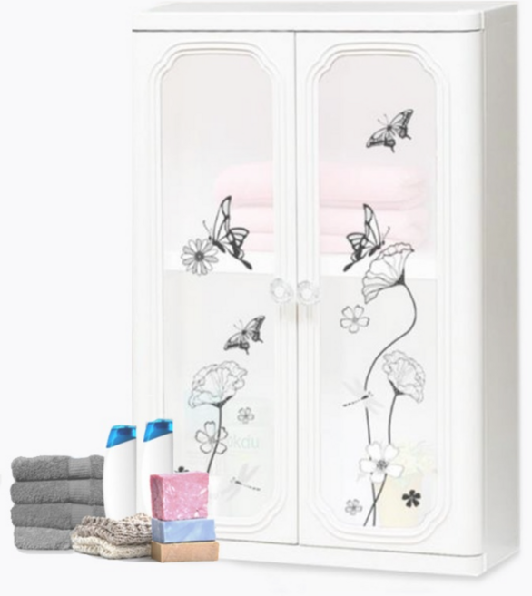 아이리스 다용도 국산고급욕실장 소형나비 화장실 수납정리함 수건정리장, 1개