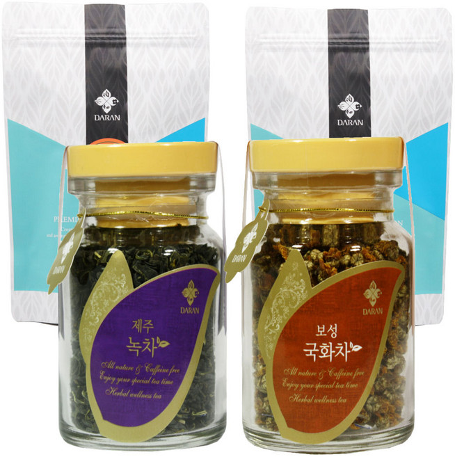 보성국화차 제주녹차 15티백 중형병, 보성국화차15티백, 15개입