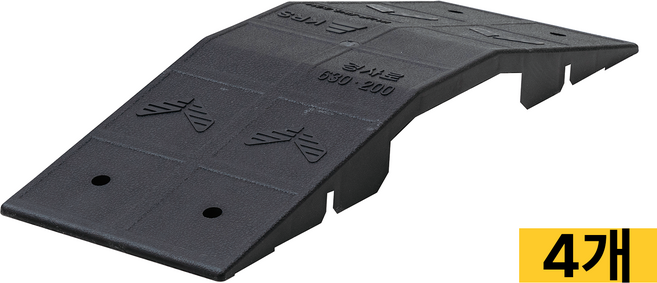 문턱 조립식 경사로 휠체어 장애인 방화문턱 샷시 보호대 턱높이 4cm 이하, 블랙, 4개